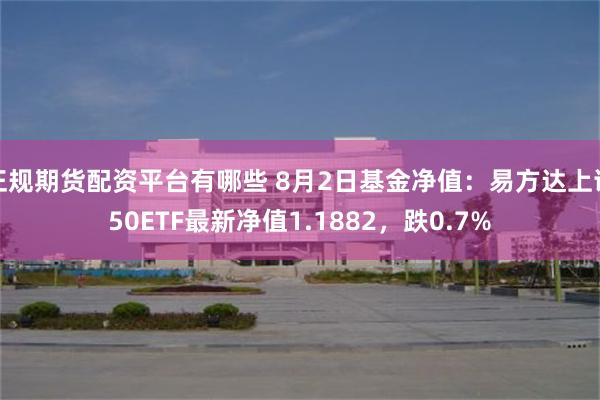 正规期货配资平台有哪些 8月2日基金净值：易方达上证50ETF最新净值1.1882，跌0.7%
