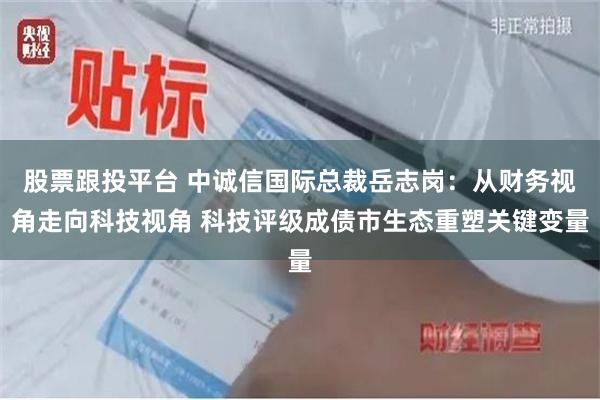 股票跟投平台 中诚信国际总裁岳志岗：从财务视角走向科技视角 科技评级成债市生态重塑关键变量