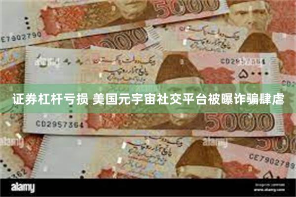 证券杠杆亏损 美国元宇宙社交平台被曝诈骗肆虐