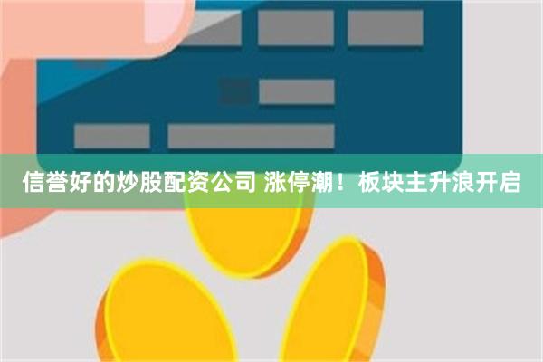 信誉好的炒股配资公司 涨停潮！板块主升浪开启