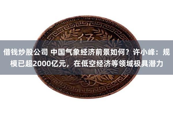 借钱炒股公司 中国气象经济前景如何？许小峰：规模已超2000亿元，在低空经济等领域极具潜力